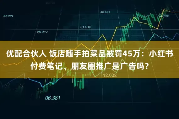 优配合伙人 饭店随手拍菜品被罚45万：小红书付费笔记、朋友圈推广是广告吗？